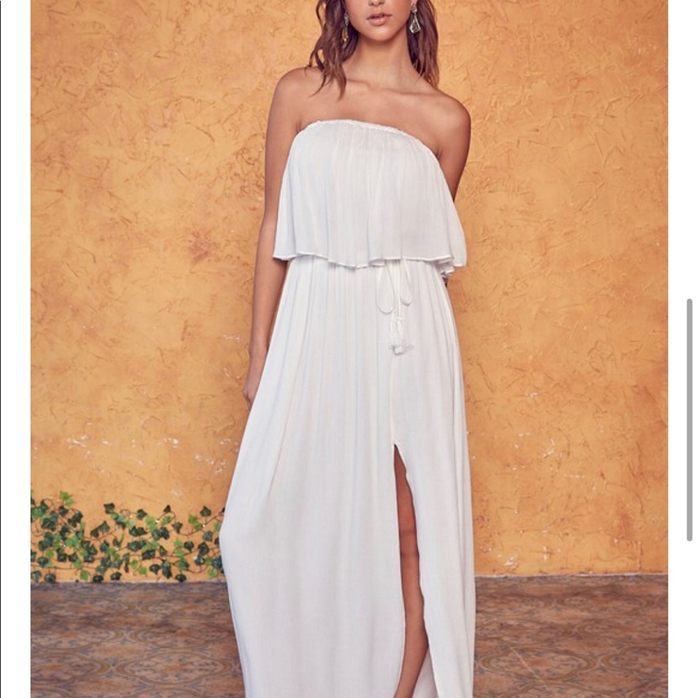 NWT Woven strapless maxi dress - Picture 2 of 11